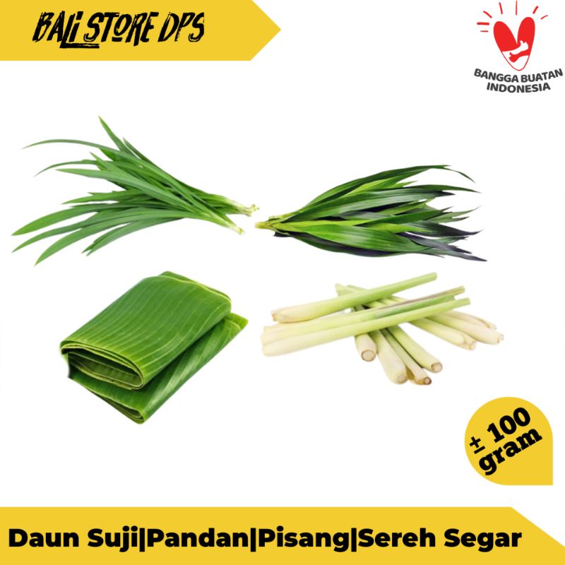 Jual Daun Suji Pandan Hijau Pisang Serai Segar Per 1 Ikat Fresh