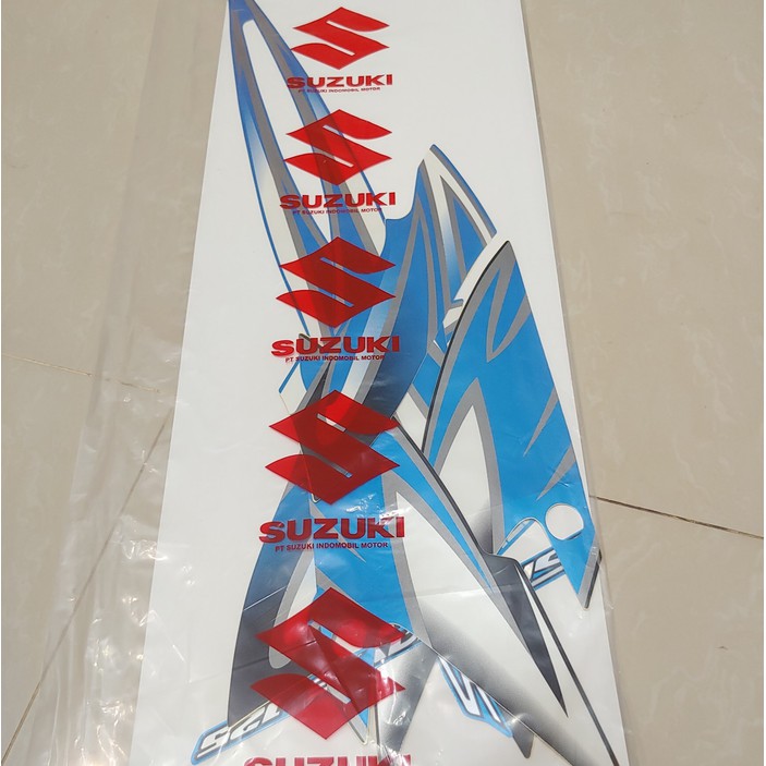 Jual Stiker Bodi Lis Body Striping Skywave Biru Original