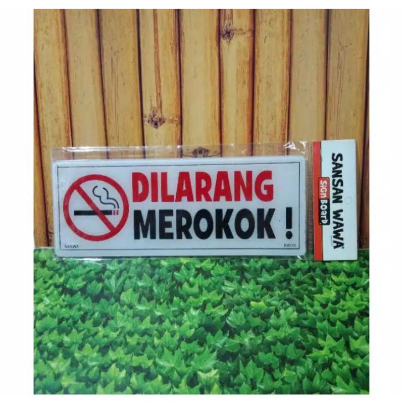 Jual Papan Akrilik Tulisan Dilarang Merokok Shopee Indonesia