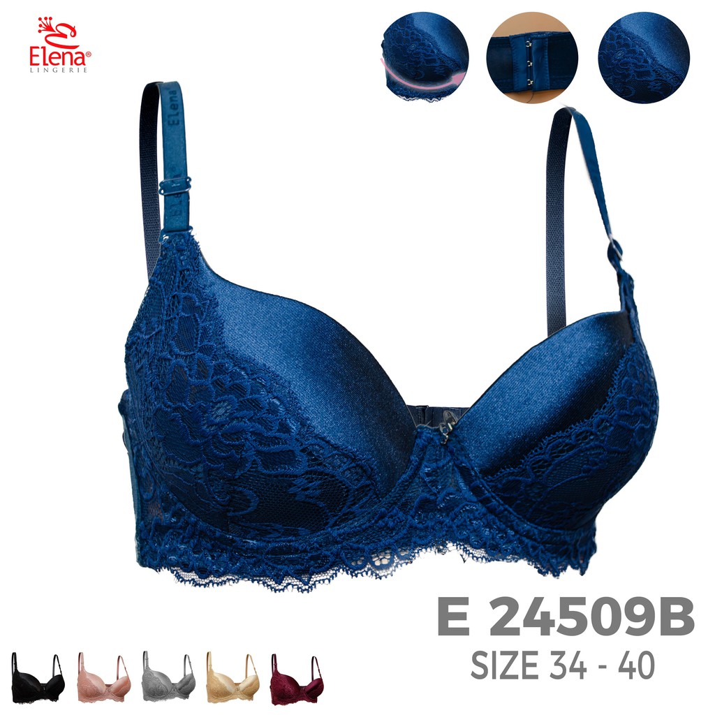 Jual Elena E 24509 Bra Kawat Busa Tipis Cup B Kait 3 Brokat Renda Bh