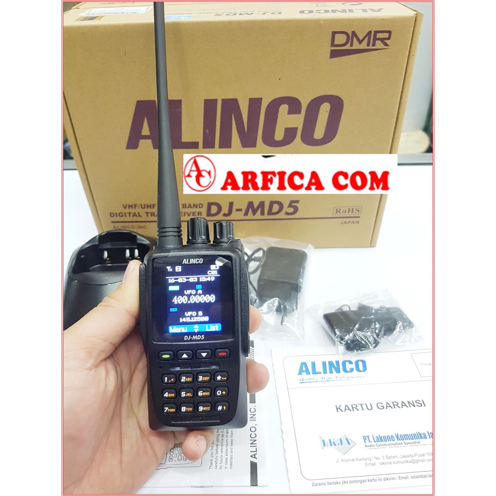 Jual ALINCO DJ MD5 DMR HT ALINCO DJ MD5 DUALBAND ORIGINAL GARANSI