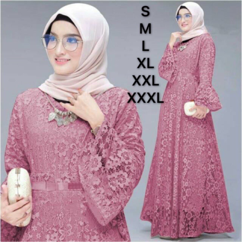 Jual MX YUNITA BUSUI GAMIS BRUKAT M L XL XXL XXXL SERAGAM ACARA