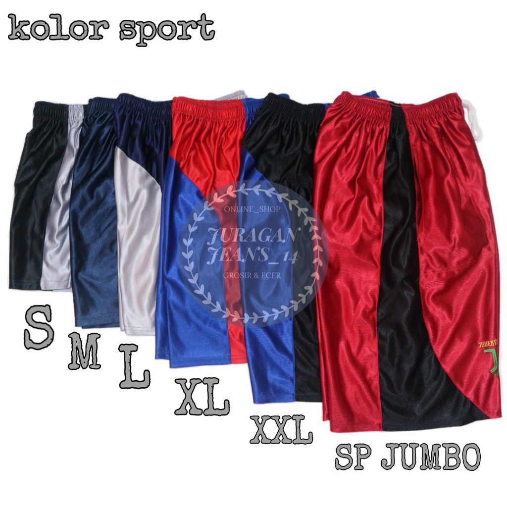 Jual Celana Kolor Pendek Sport S M L Xl Xxl Jumbo Super Jumbo Paragon