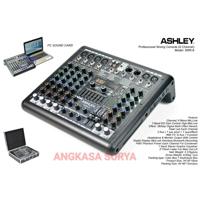 Jual Mixer Audio Ashley Smr Smr Koper Hardcase Effect Reverb Bit