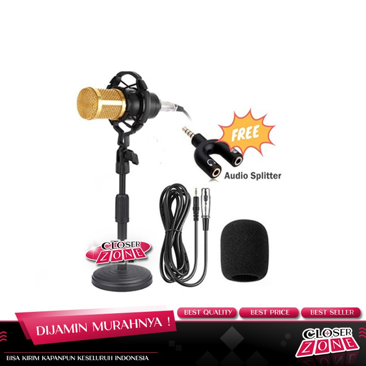 Jual PAKET MINIMALIS Microphone Mic BM800 BM 800 Dan Stand Tripod Mini