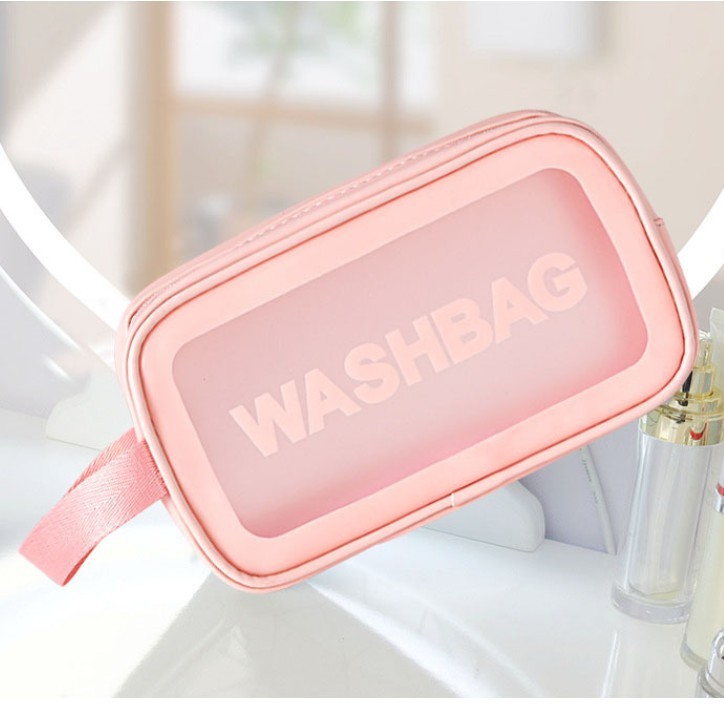 Jual Tas Kosmetik Washbag Bahan Pvc Kulit Pu Waterproof Transparant