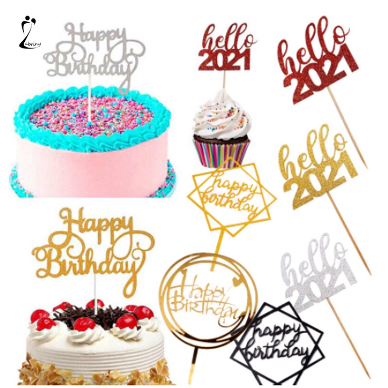 Jual Cake Topper Happy Birthday Toper Kue Ulang Tahun Hiasan Kue Z