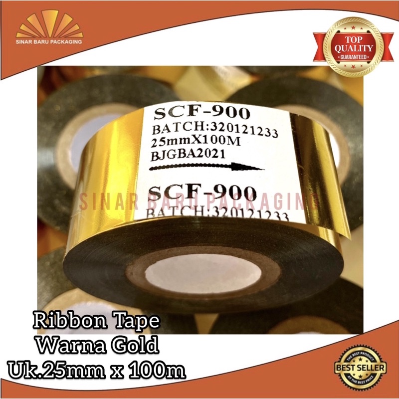 Jual Ribbon Tape Gold Mm X M Pita Coding Mesin High Quality