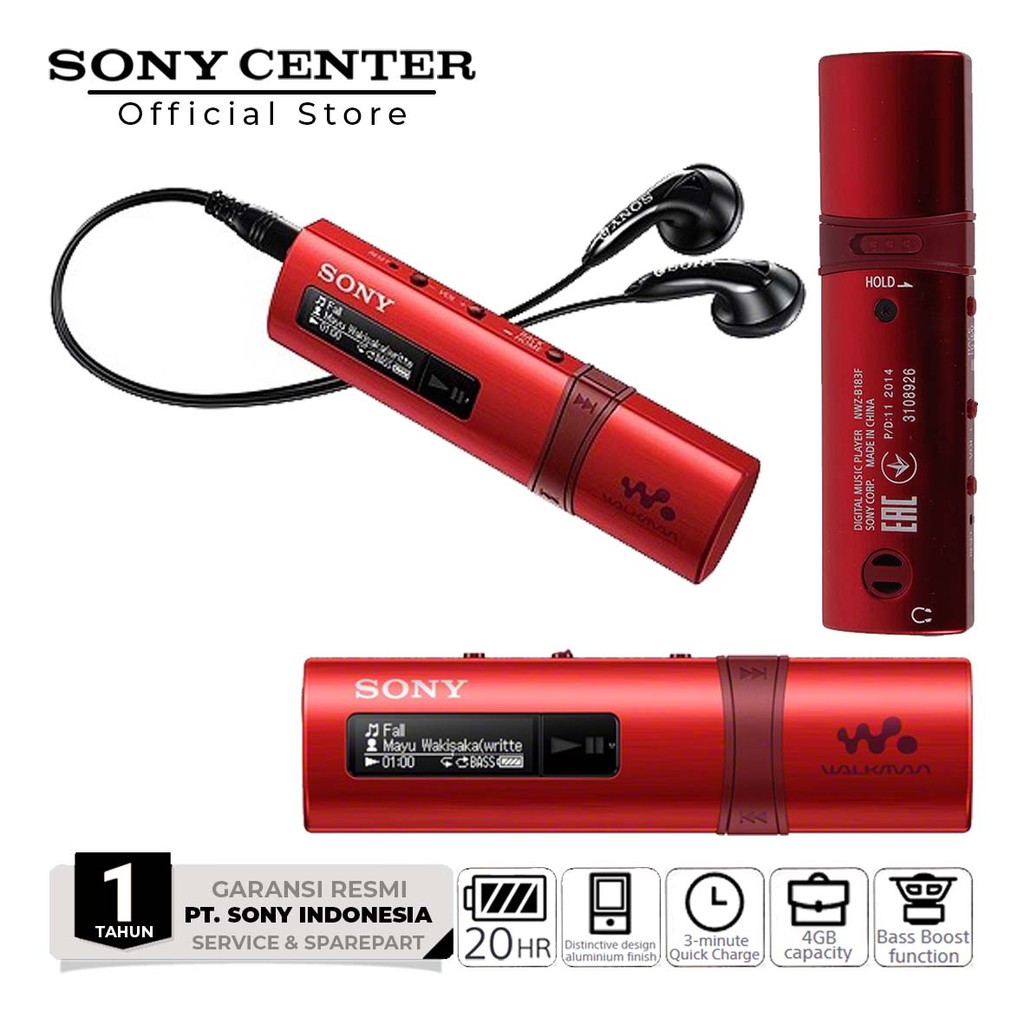 Jual SONY NWZ B183F Walkman With Built In USB NWZ B183F NWZB183F