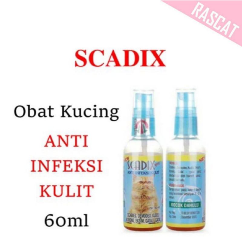 Jual Scadix Spray 60 ML Obat Anti Infeksi Kulit Kucing Shopee Indonesia