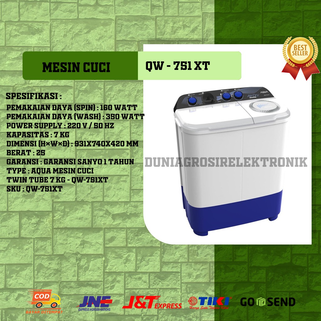 Jual Mesin Cuci Aqua Qw Xt Pengiriman Area Bogor Shopee Indonesia