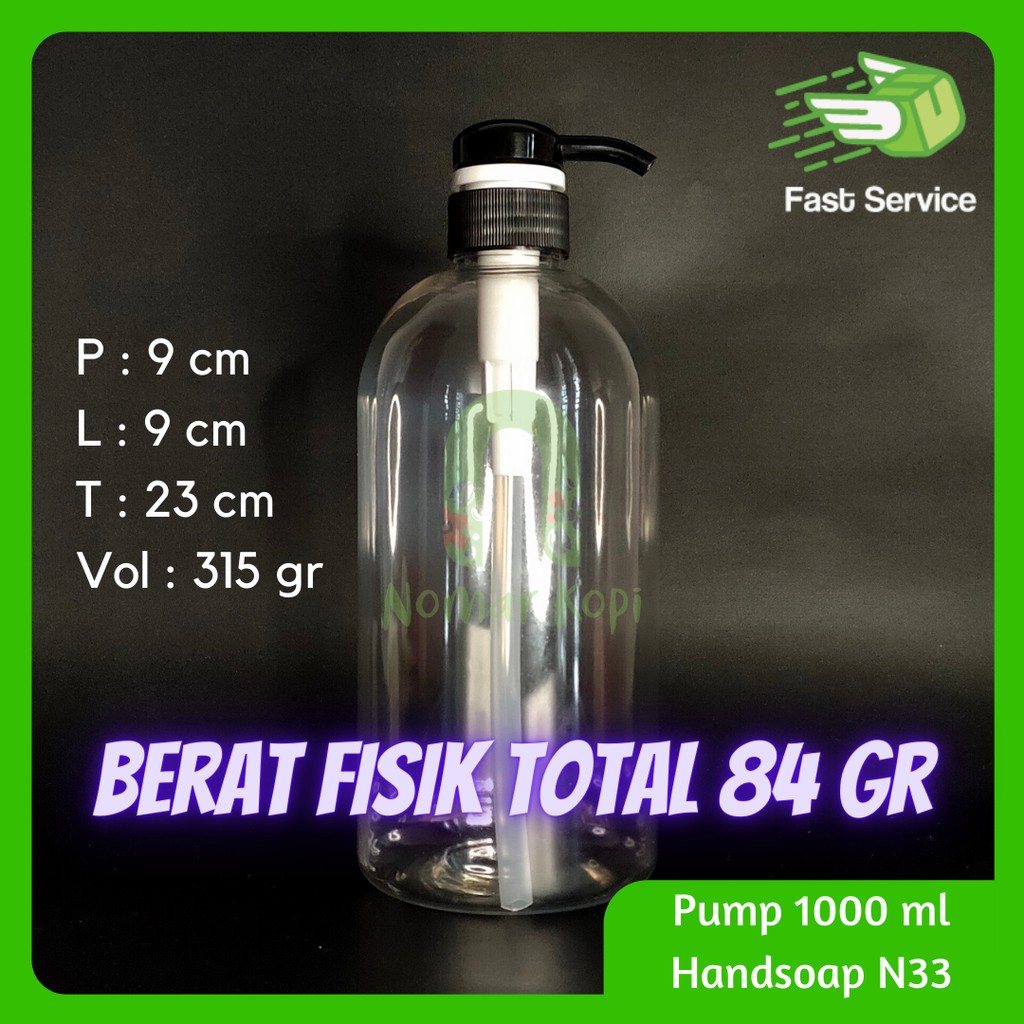 Jual Botol Pump 1000ml Sabun Mandi Botol Pump 1 Liter Sabun Cuci Tangan