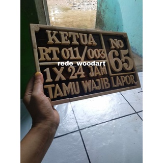 Jual Papan Nama Ketua Rt Papan Nama Kayu Shopee Indonesia