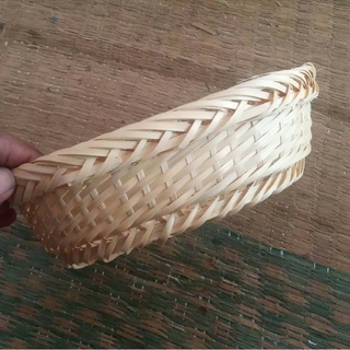 Jual Keranjang Kecil Oval Anyaman Bambu Hampers Parcel Souvenir Lamaran