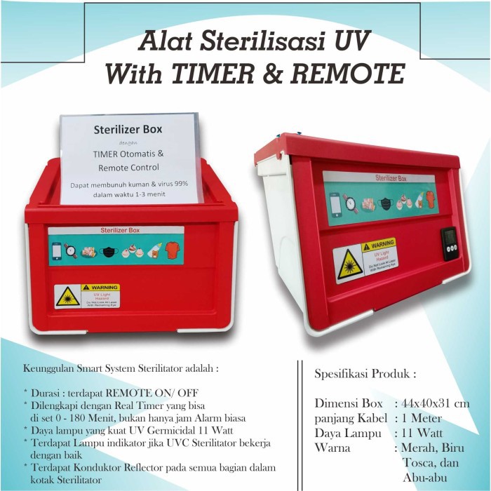 Jual Alat Sterilisasi Uv With Timer Remote Alat Steril Uang Box