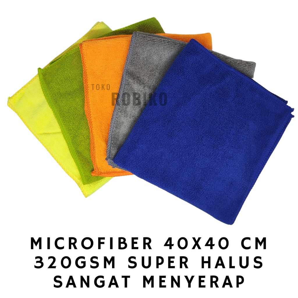 Jual Lap Microfiber 40x40 320 GSM U Mobil Motor Cafe Restoran Halus