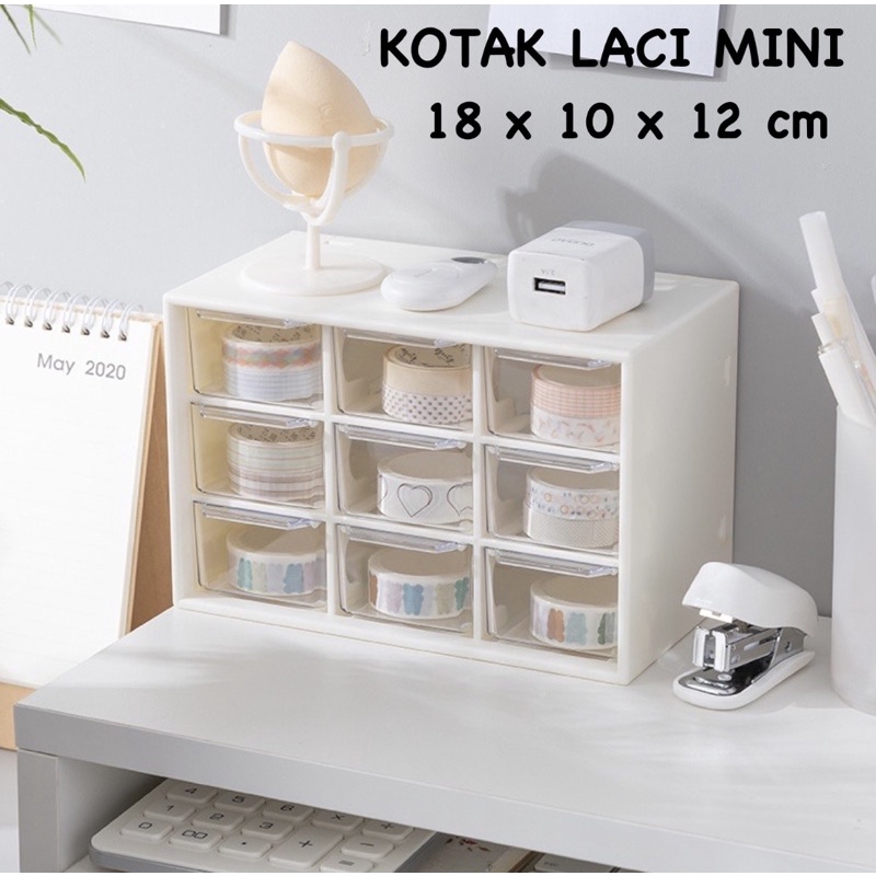 Jual Kotak Laci Mini Serbaguna Jiugongge Storage Box Kotak