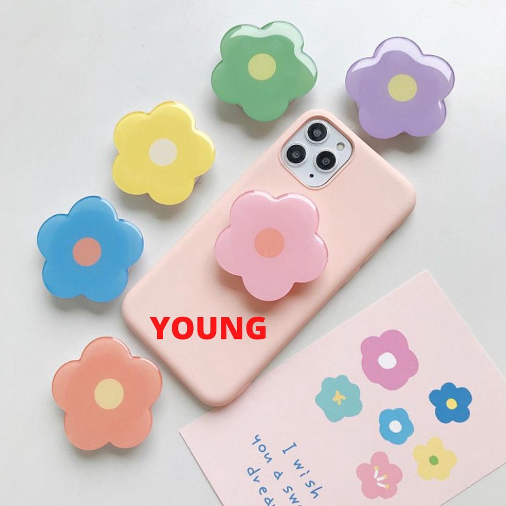 Jual Korean Popsocket Acrylic Tiny Tan Bts Bt Flower Bunga Bear