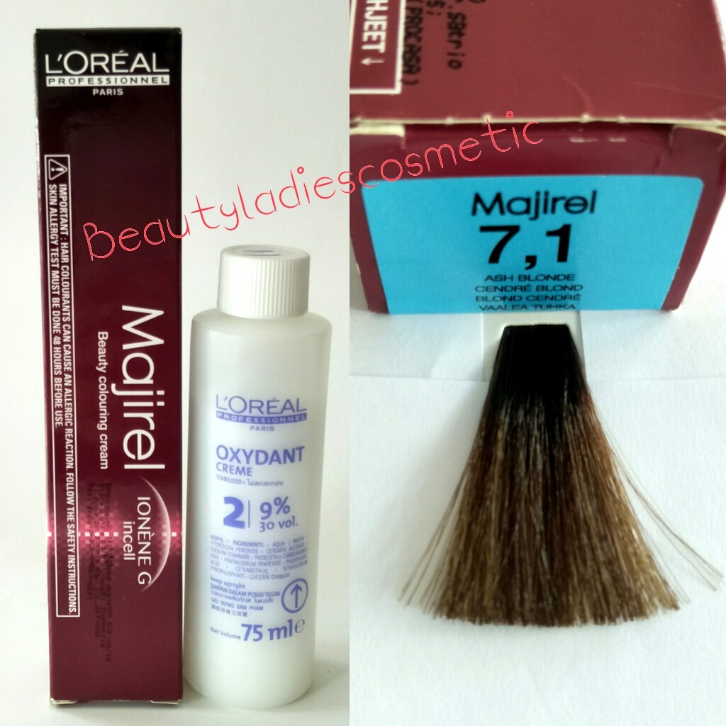 Jual Loreal Majirel Hair Color Ash Blonde No Cat Ml Oxydant