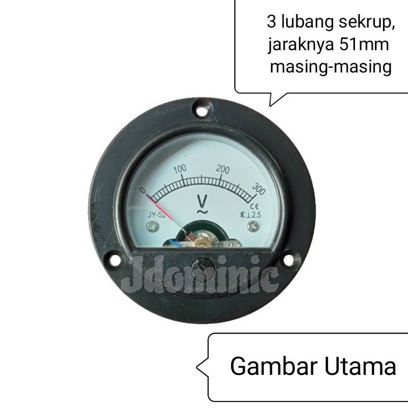 Jual Voltmeter Analog Arus Ac Volt Vol Voltase Voltmetre Genset