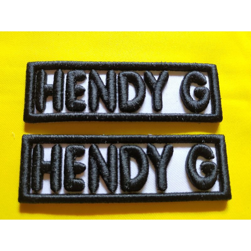 Jual BORDIR TIMBUL 3D CUSTOM NAMA DADA NAME TAG LEBIH TIMBUL