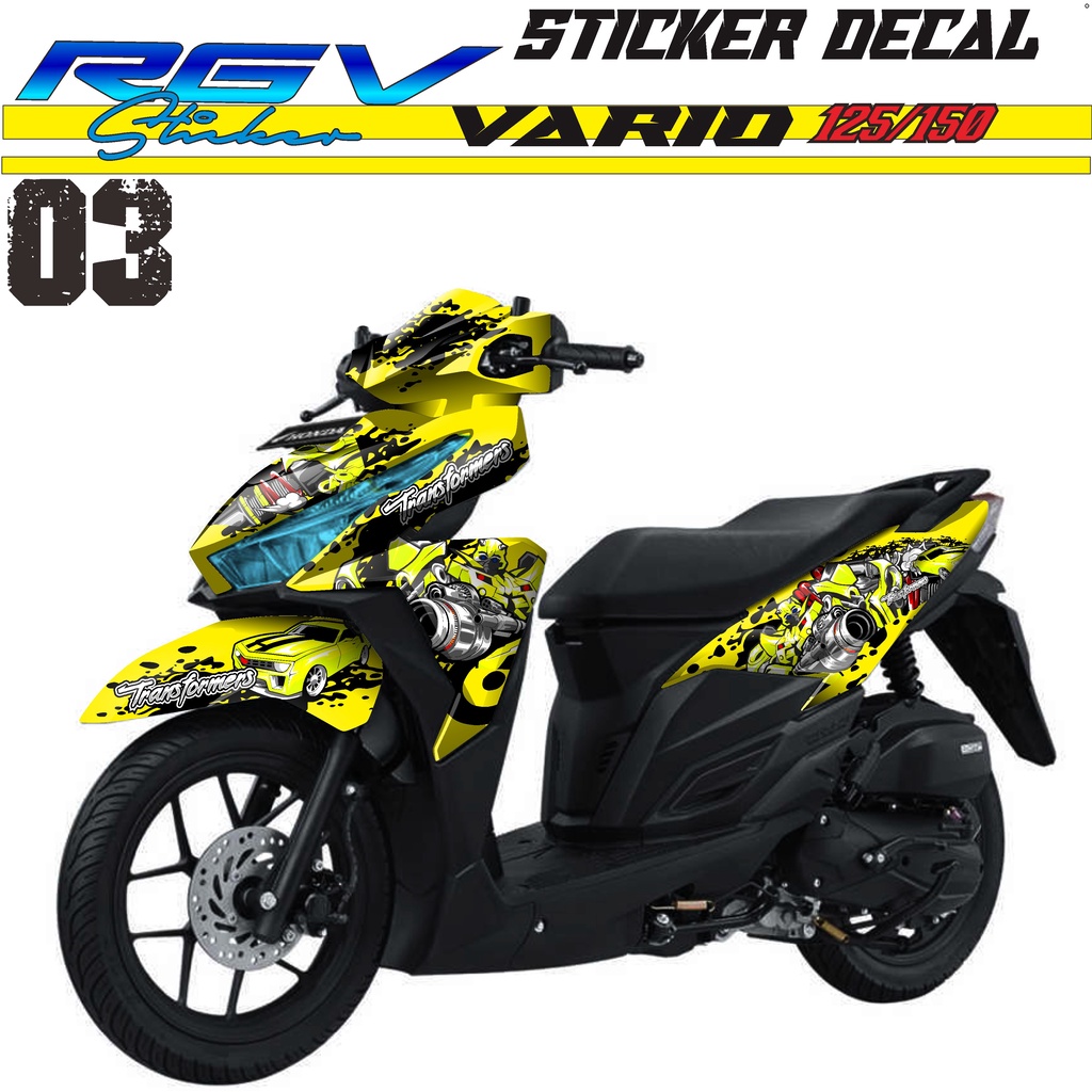 Jual Sticker Decal Honda Vario 125 150 Fullbody Motif Transformers