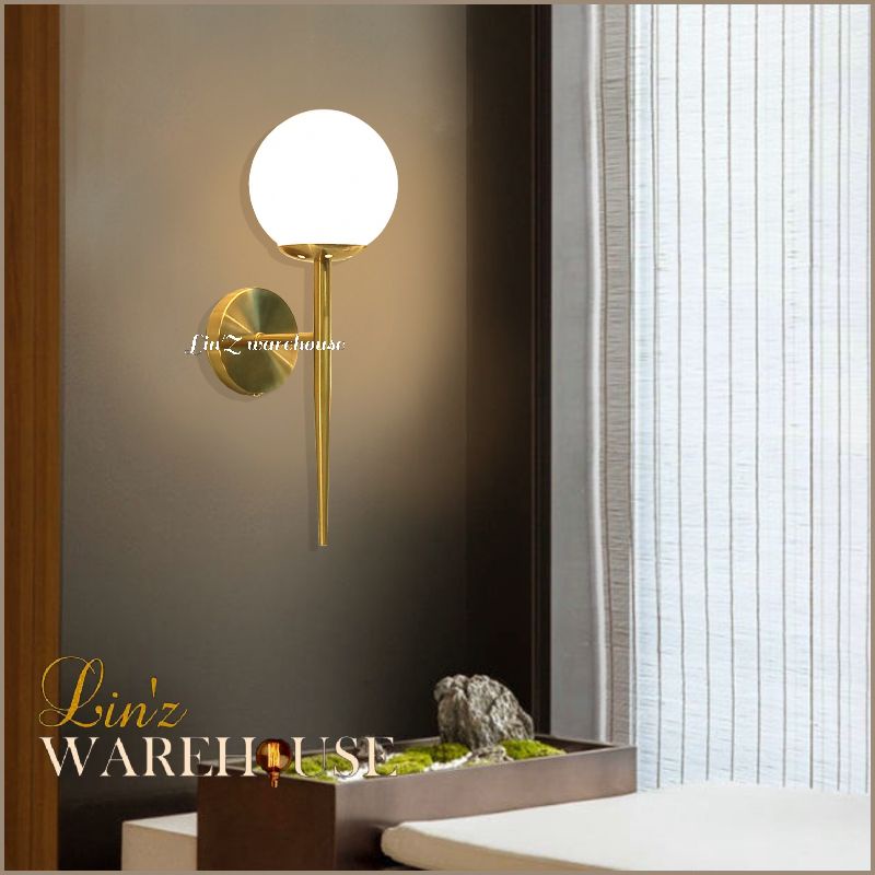 Jual Lampu Dinding MODERN GOLD SPEAR GLASS BALL Wall Lamp Shopee