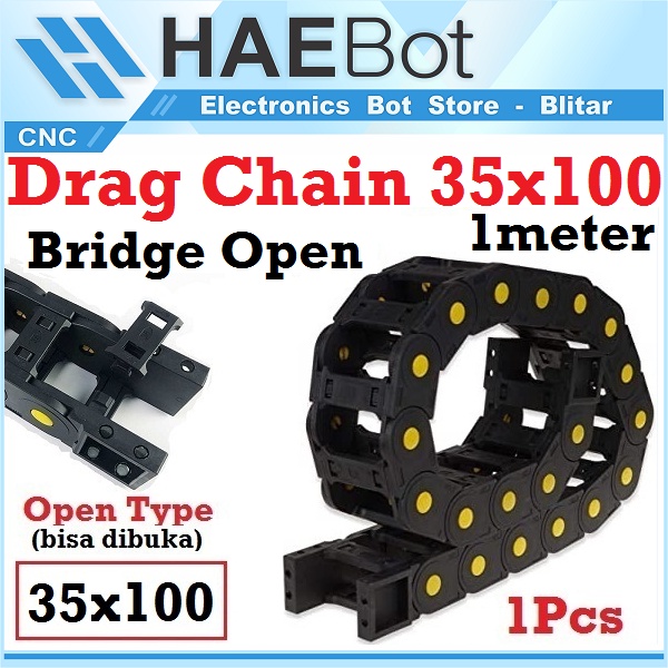 Jual HAEBOT Kabel Cable Drag Chain Dragchain Wire Carrier 35x100 Mm