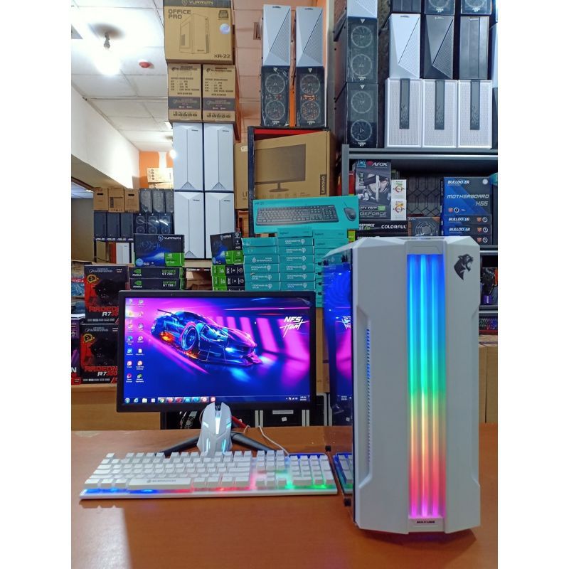 Jual Pc Gaming Editing A8 7650k Ram 8gb Hdd 500gb Vga R7 2gb Monitor 19