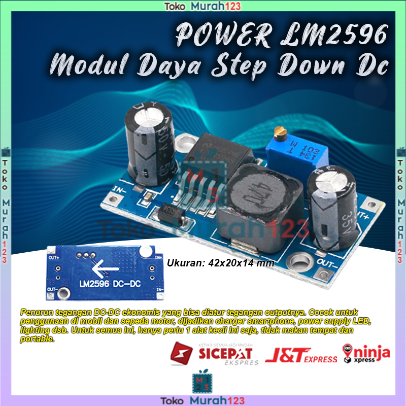 Jual LM2596 LM2596S DC DC 3 40V ADJUSTABLE STEP DOWN POWER SUPPLY