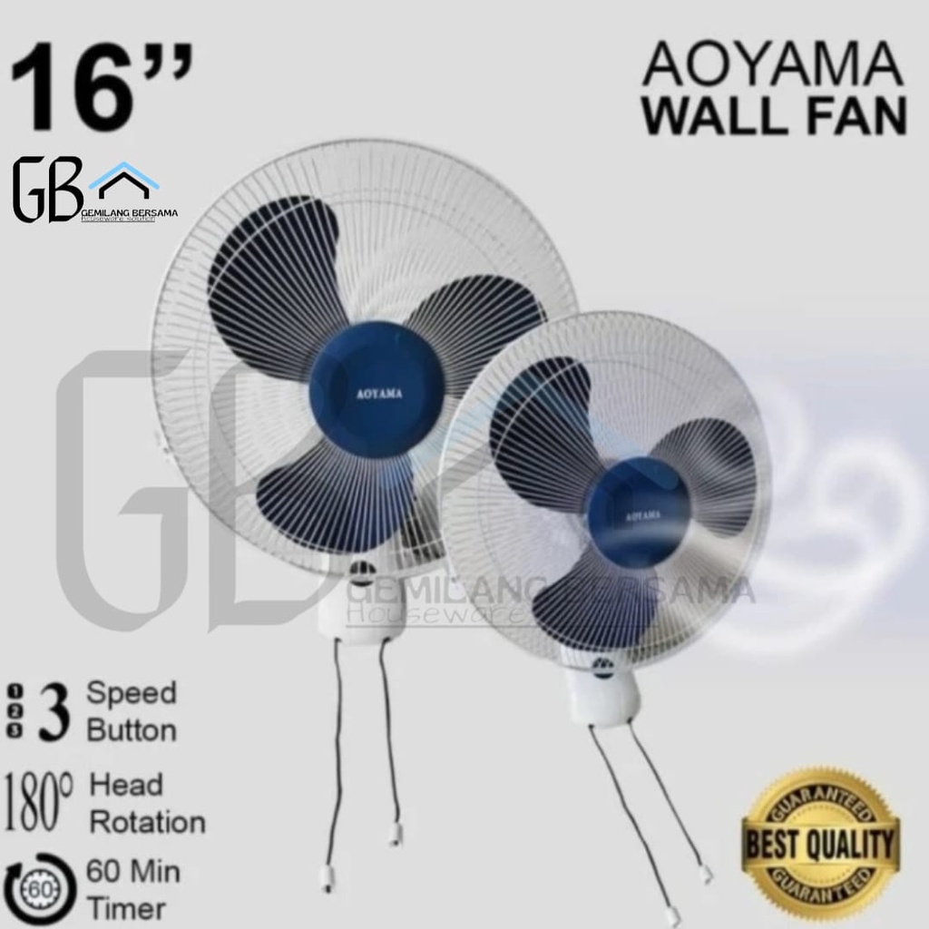 Jual Kipas Dinding Aoyama 16 Inch Wall Fan Aoyama 16inch Shopee Indonesia