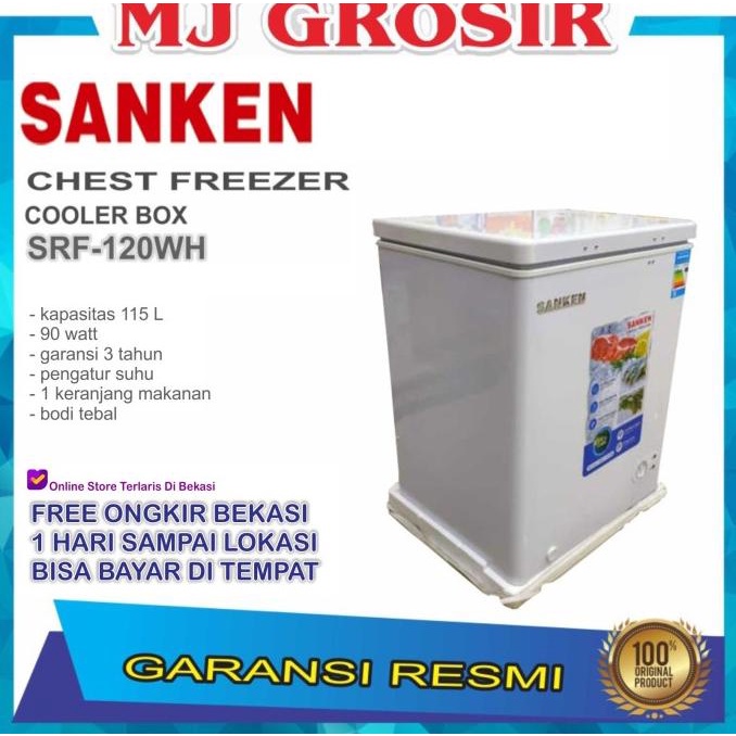 Jual Sanken Srf Wh Chest Freezer Box Srf Wh Lemari Pembeku