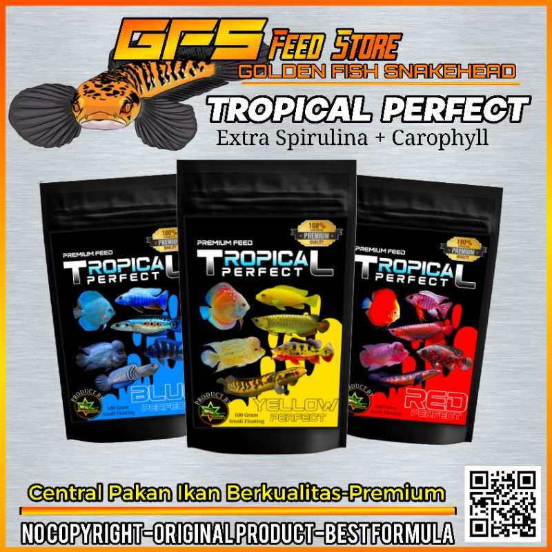 Jual Tropical Perfect Gram Pelet Ikan Channa Chiclid Louhan