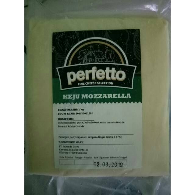 Jual Keju Mozzarella Perfetto 1 Kg Shopee Indonesia