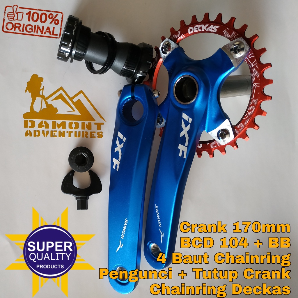 Jual Crank Arm Crankset IXF Hollowtech II HT 2 BCD 104 MTB Roadbike RB