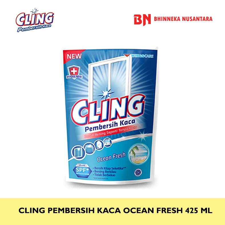 Jual Cling Pembersih Kaca Ocean Fresh Pouch 425 Ml Shopee Indonesia