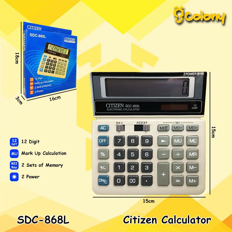 Jual Citizen Sdc L Kalkulator Besar Digital Dagang Sekolah Kantor