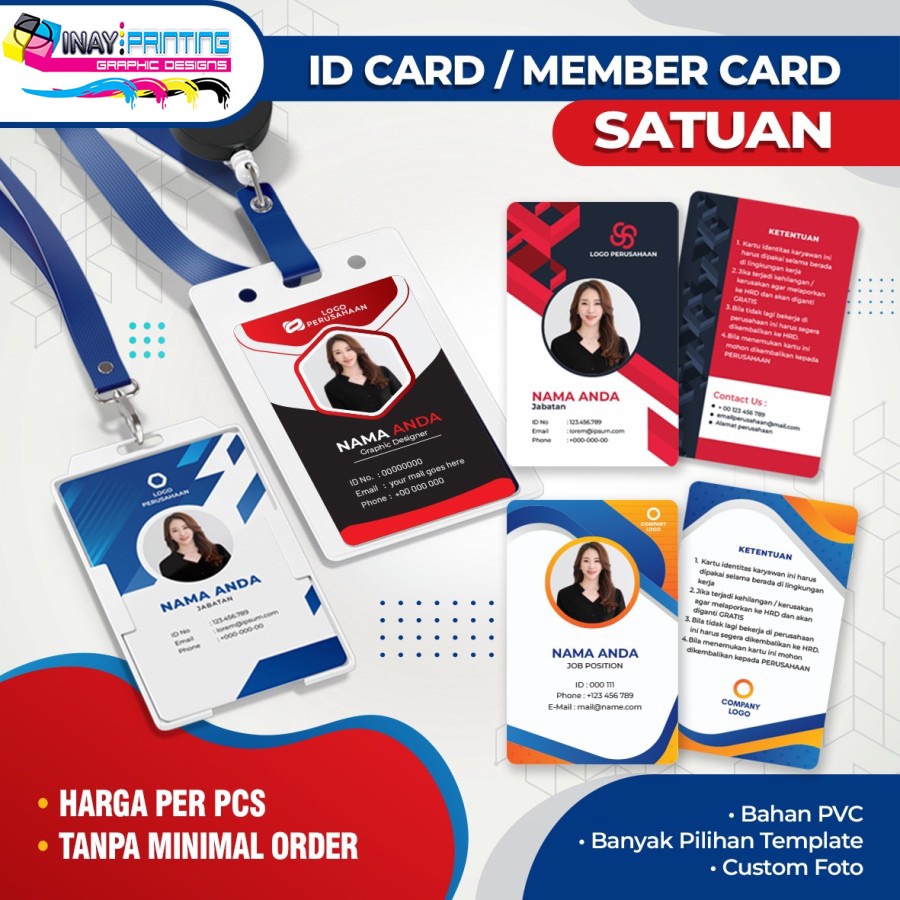 Jual Cetak Id Card Tebal Mm Kartu Member Pvc Card Member Card