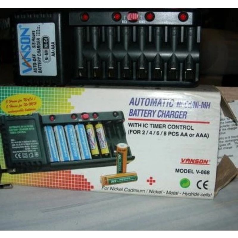 Jual Vanson Charger Baterai V Aa Aaa Ni Mh Ni Cd Battery Auto Off