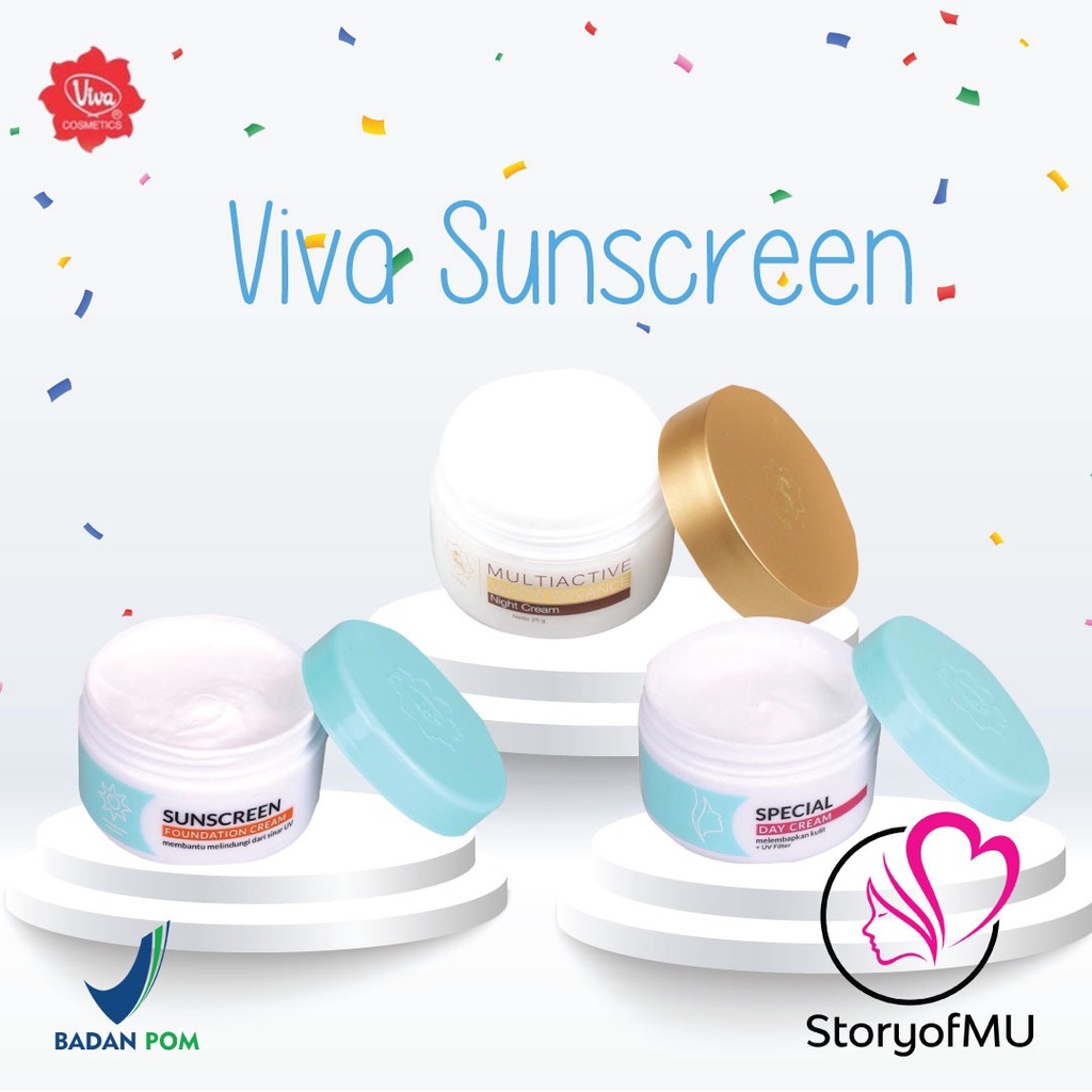 Jual Viva Sunscreen Foundation Uv Filter Special Day Cream Gr