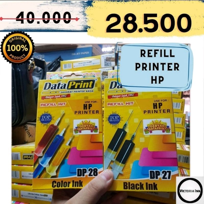 Jual Dataprint Refill Kit Canon HP Tinta Refill Canon HP Dataprint DP