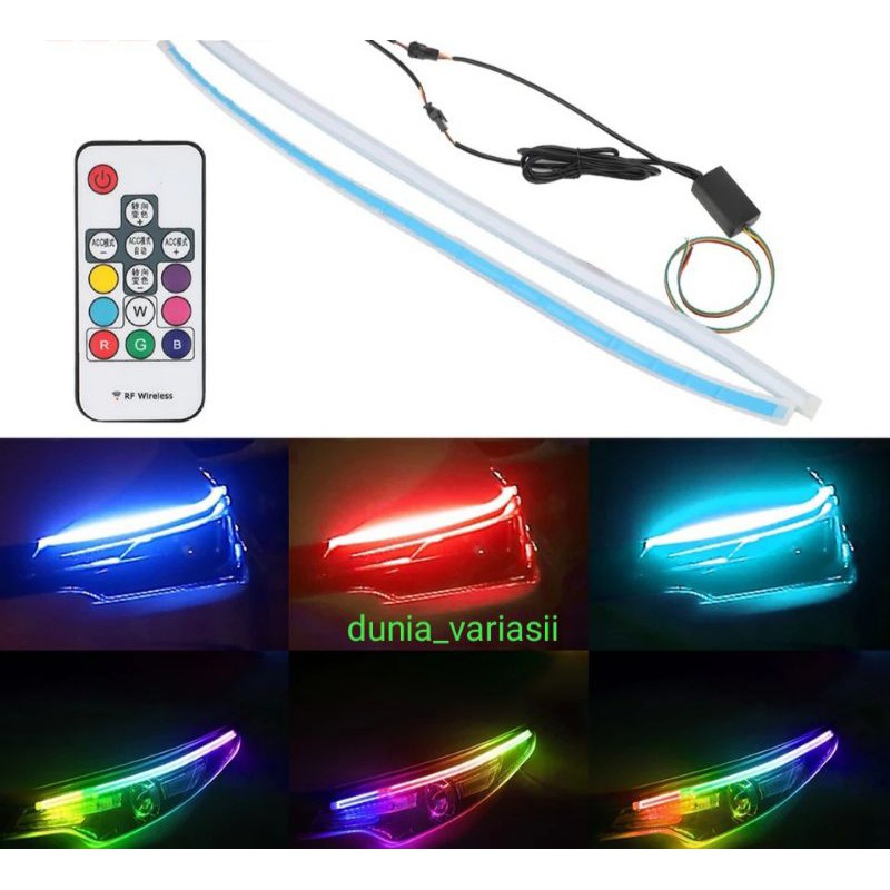 Jual LED Slim Alis DRL Fleksible Waterproof 30cm RGB Remote Senja Sein