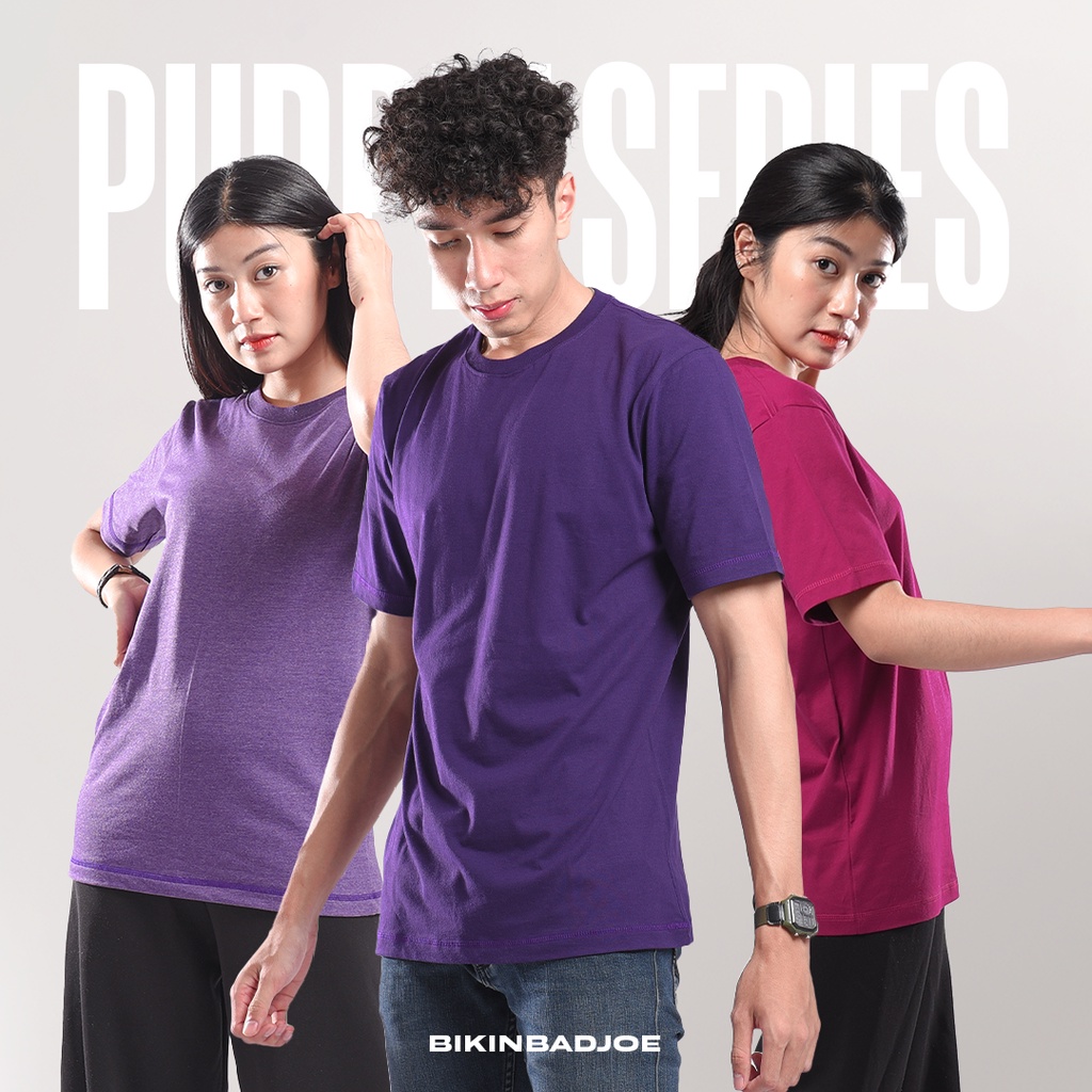 Jual Bikinbadjoe Kaos Polos Pendek Ungu Tua Magenta Murah Purple