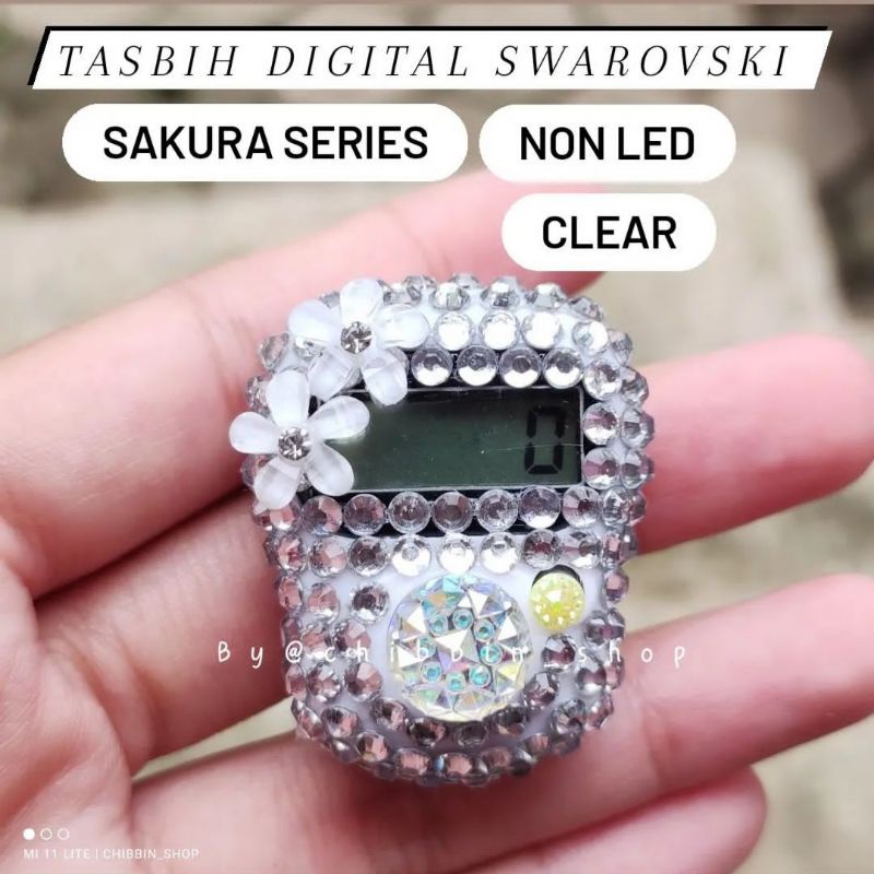 Jual Tasbih Digital Swarovski Sakura Series Tasbih Cantik