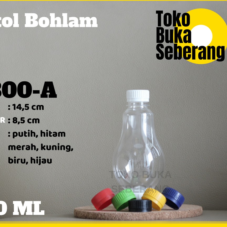 Jual BOTOL Botol Plastik Bohlam 300ml A Botol Jus Botol Minum