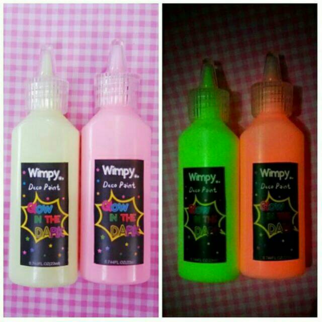 Jual Cat Glow In The Dark Paint Cat Deco Paint Cat Fosfor Bahan Craft