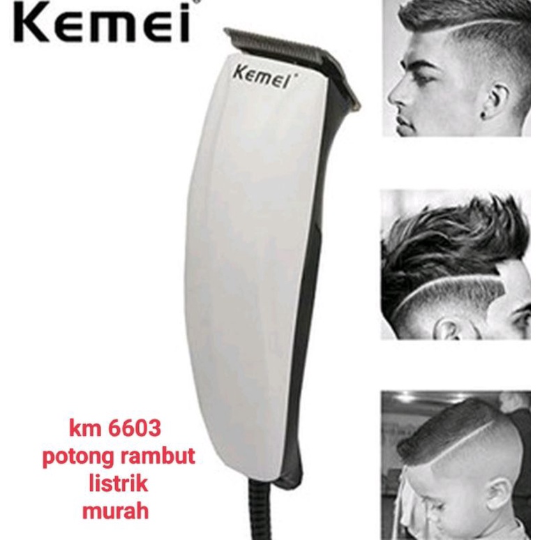 Jual Alat Mesin Potong Pangkas Rambut Kemei Km 6603 Shopee Indonesia