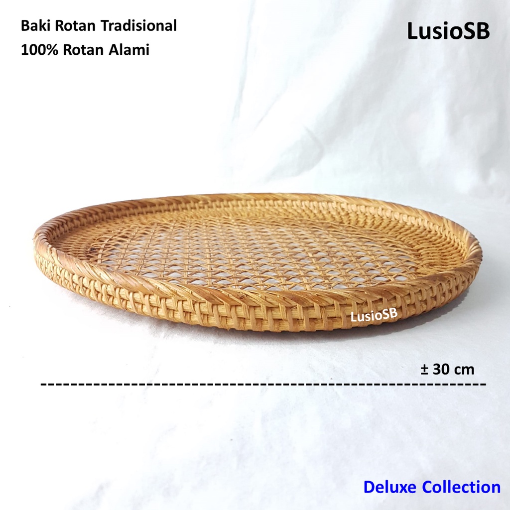 Jual Baki Rotan LusioSB Anyaman Tradisional Nampan Saji Rotan Rattan