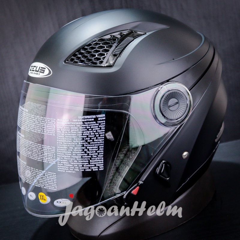 Jual Zeus Helm Zs Solid Black Doff Zs Zs Double Visor