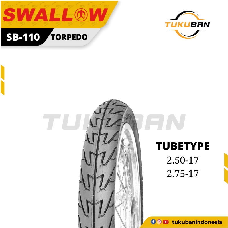 Jual Ban Luar Motor Swallow Sb Torpedo Ring Tube Type